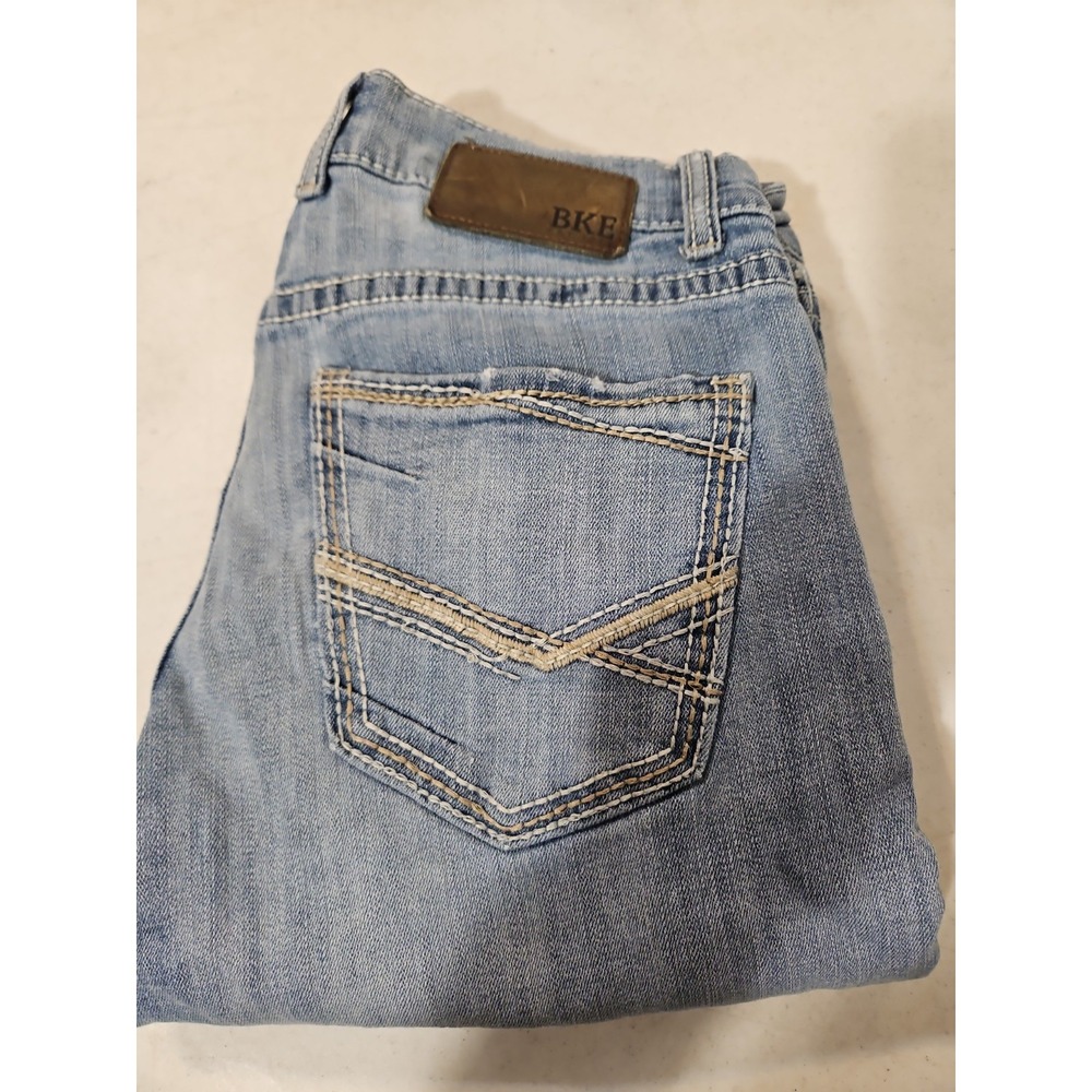 BKE Fulton Jeans Mens 29wx36L Buckle Denim Embroidered Cotton Jeans (1997